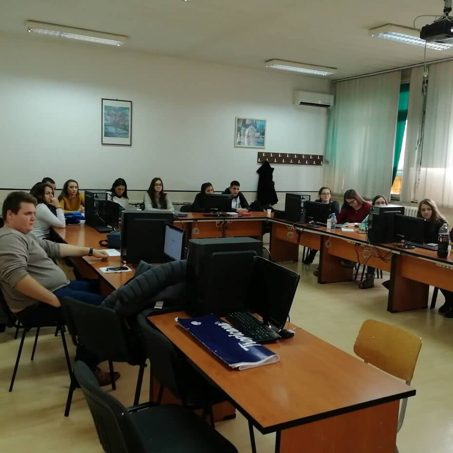 classroom view of students in a digital marketing class